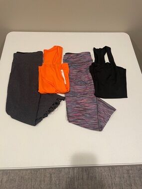 Women’s Activewear Set – Black, Heather Gray, Orange, Multicolor